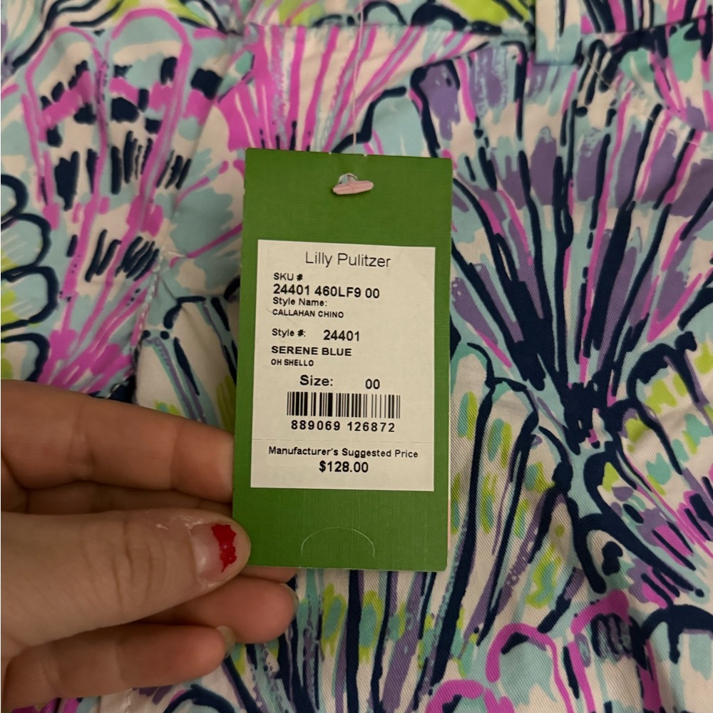 Lilly Pulitzer Callahan Chino oh shello pants 00 - Picture 3 of 7